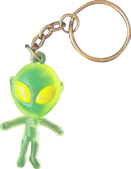 Green alien keychain
